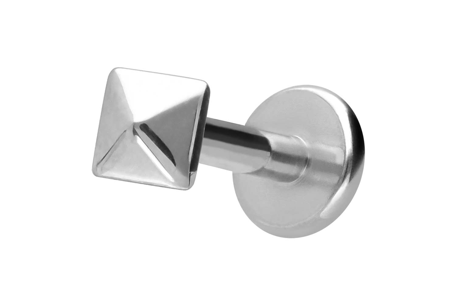 Titan Labret Piercing mit Innengewinde PYRAMIDE